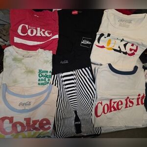 Lot Of 7 COKE Coca Cola Shirts - Various Sizes